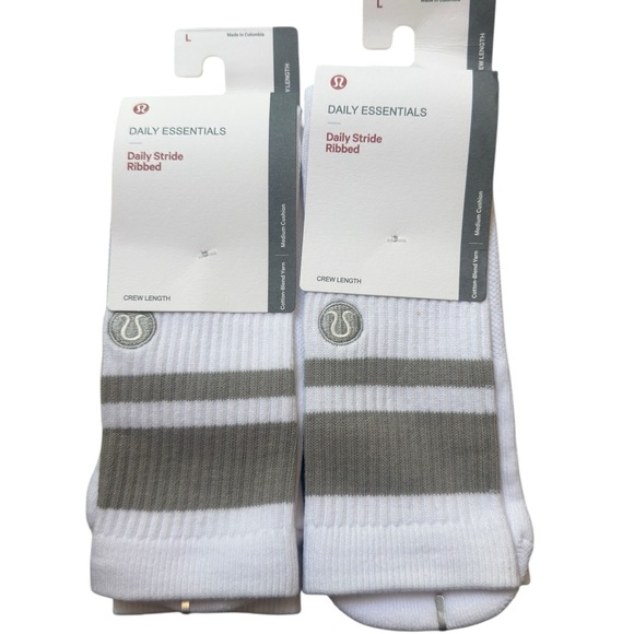 lululemon athletica Other - NWT 2 Pair lululemon athletica Casual Socks White and Gray